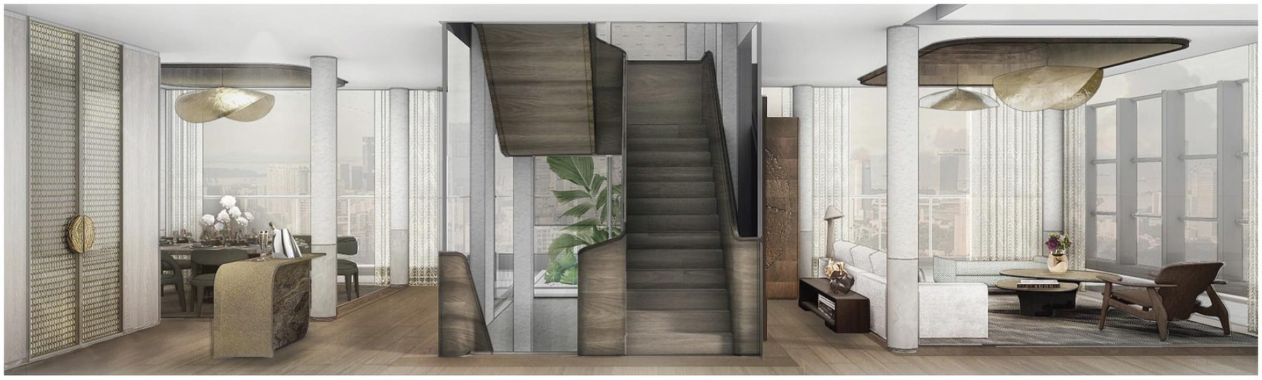 Penthouse living and dining (artist’s impression)